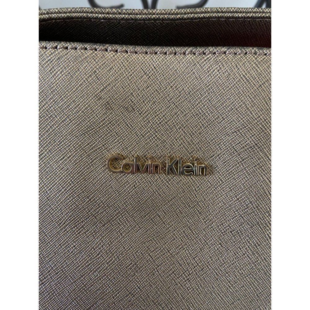 Calvin Klein Gold Metallic Tote - Picture 4 of 5